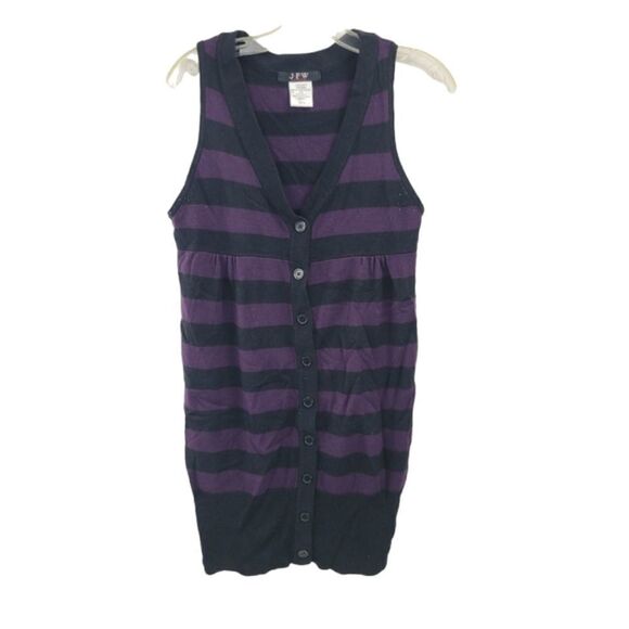 Just For Wraps Striped Tunic Sweater Vest - Picture 1 of 5